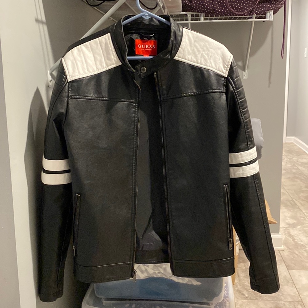 Mens Guess leather jacket